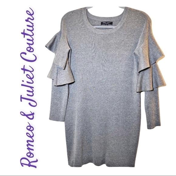 ROMEO & JULIET COUTURE Tiered Sleeve Mini Sweater Dress, Size Medium - Picture 6 of 7